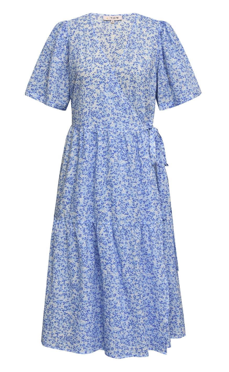 A-View Kjole - Caisa - Blue Printet