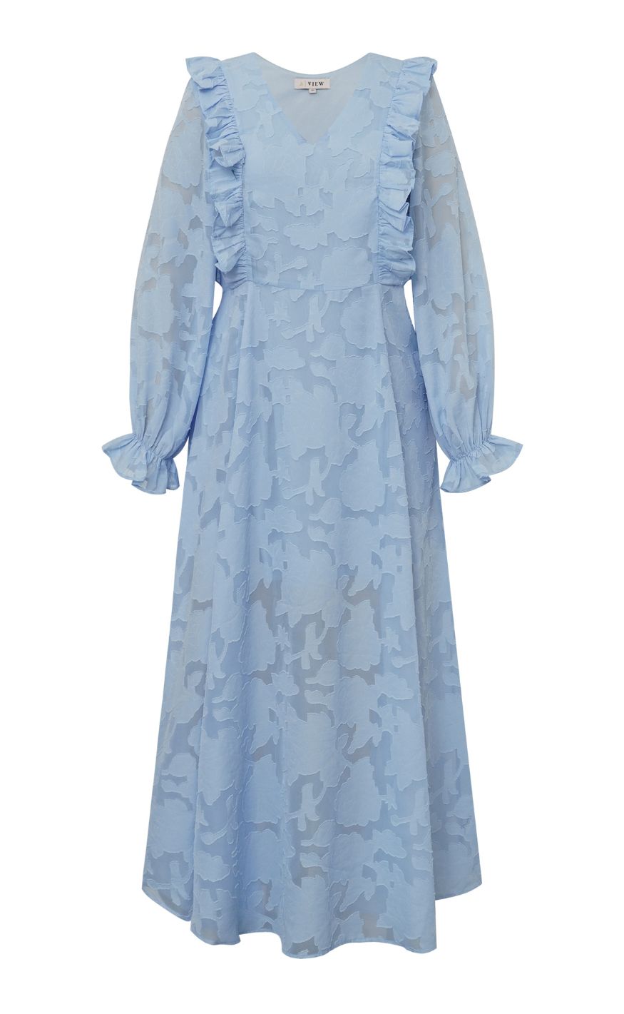A-View Kjole - Floretta Maxi - Light Blue