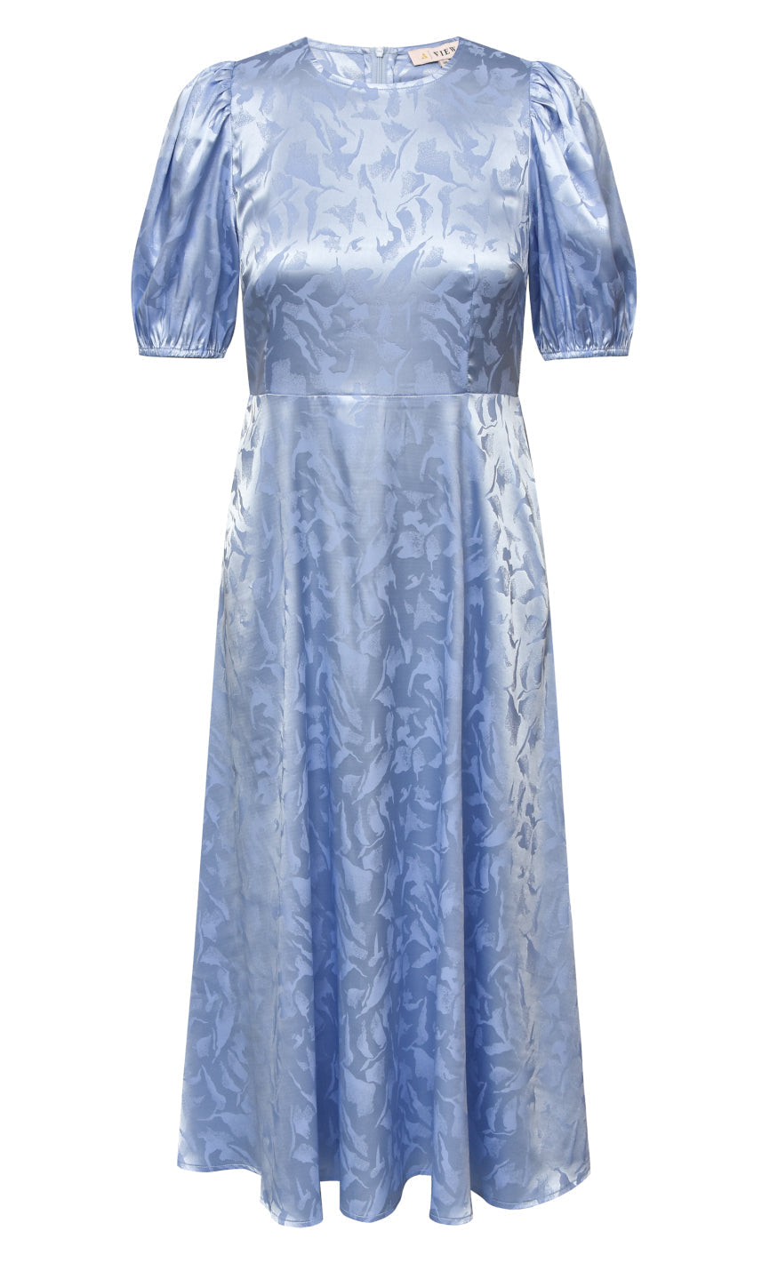 A-View Kjole - Gina Short Sleeve - Light Blue