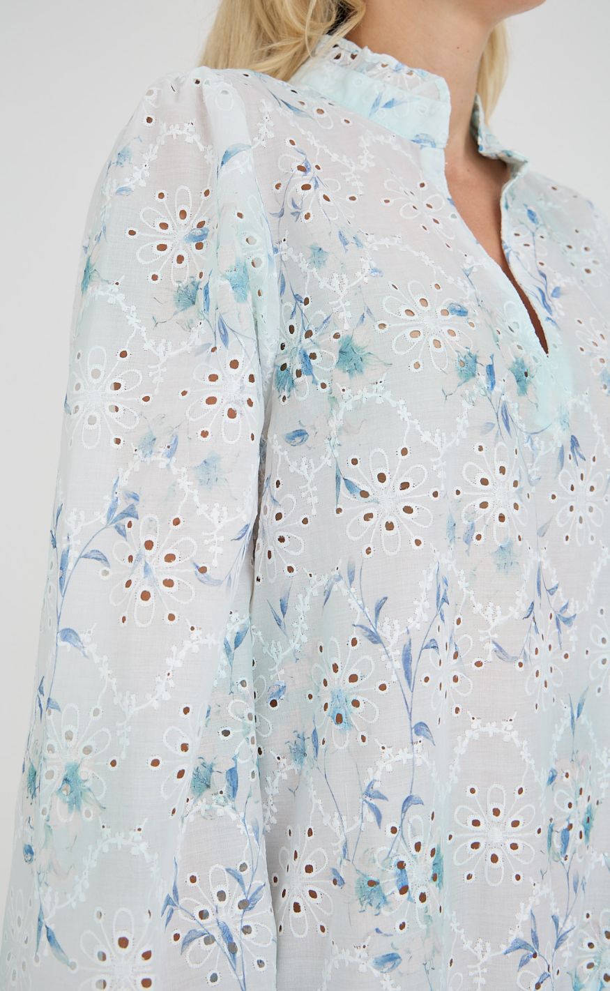 A-View Kjole - Grete - Blue/White
