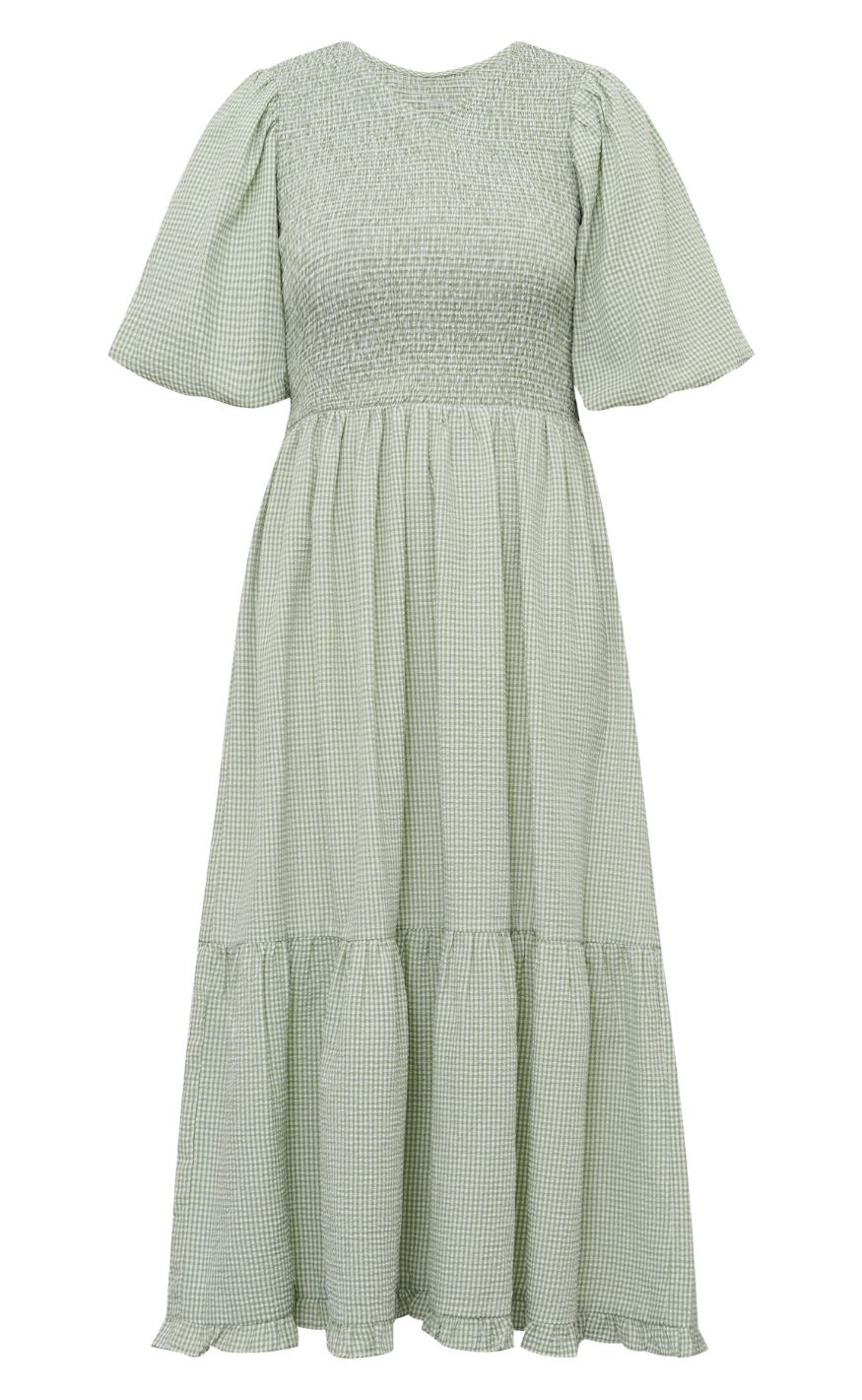 A-View Kjole - Signa - Dusty Green