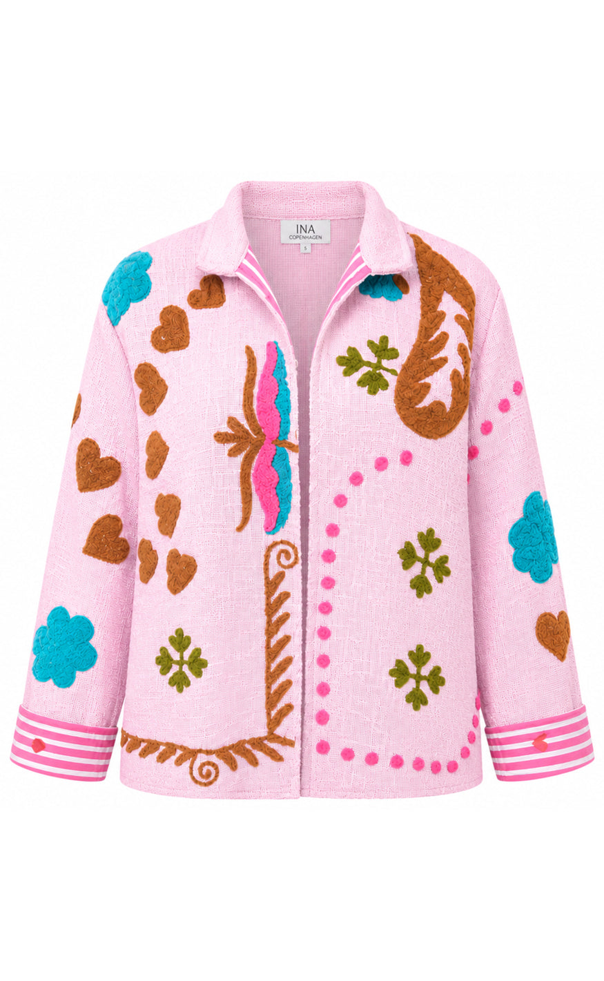Say INA Copenhagen Jakke - Abella - Pink W. Embroidery
