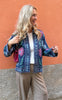Say INA Copenhagen Jakke - Abella - Dark Blue W. Blueish Embroidery