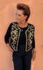 Say INA Copenhagen Vest - Abella - Black m. gullbroderi