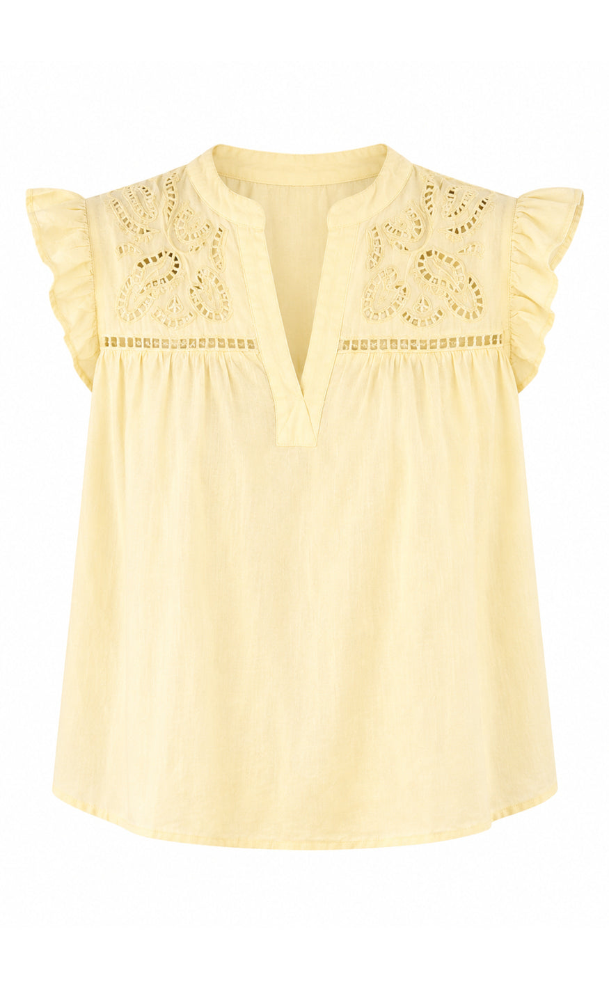 Say INA Copenhagen Topp - Alma - Light Yellow