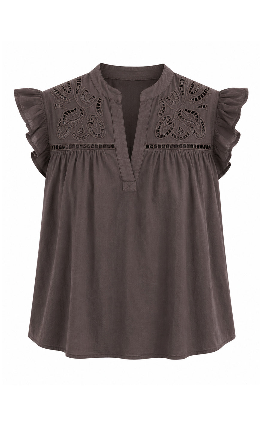 Say INA Copenhagen Topp - Alma - Dark Brown