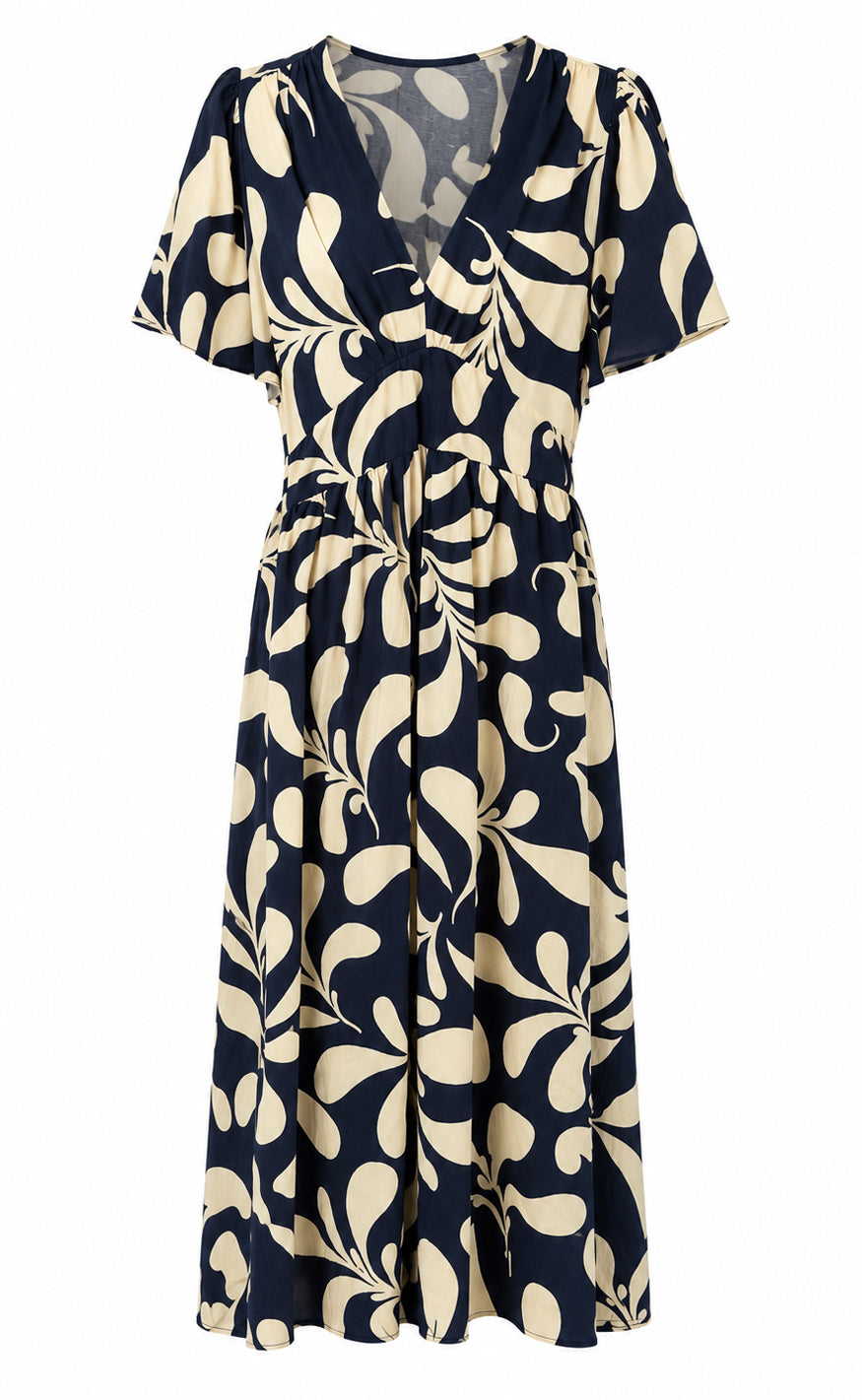 Say INA Copenhagen Kjole - Anna - Blue / White