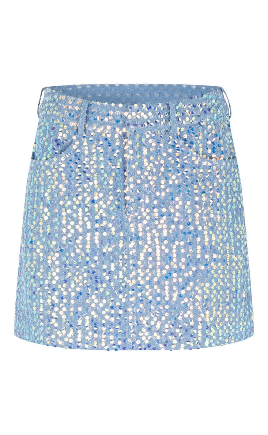 Cras Skjørt - North - Blue Glitter