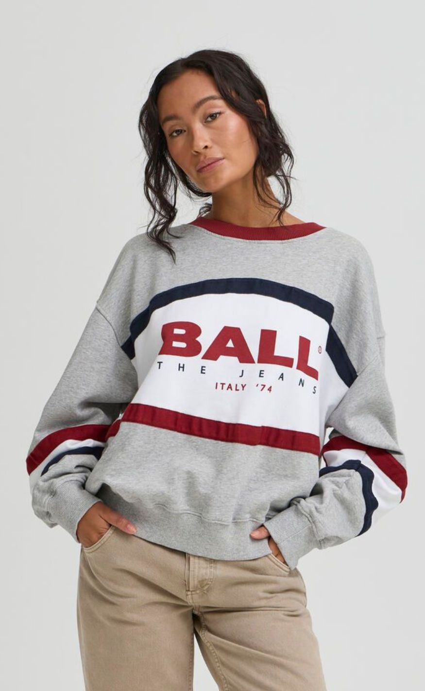 BALL Original Sweatshirt - Luca - Medium Grey Melange - Grey