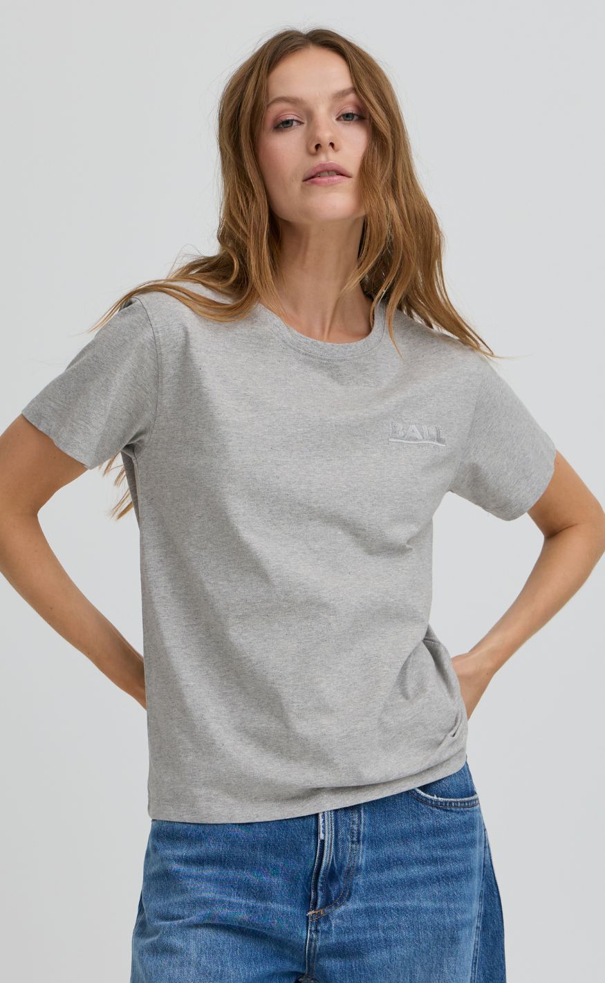 BALL Original T-shirt - Simona - Medium Gray Melange