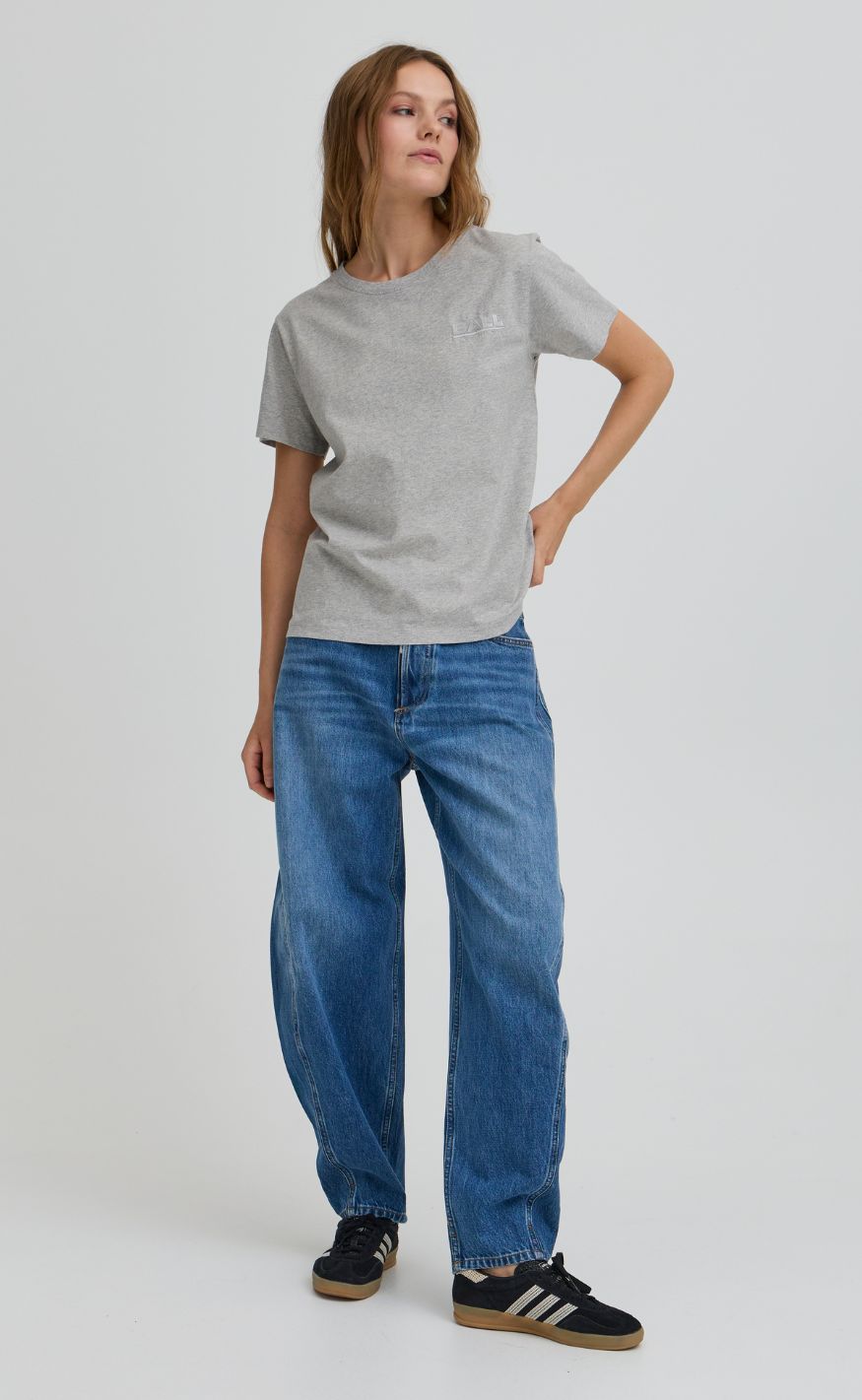 BALL Original T-shirt - Simona - Medium Gray Melange