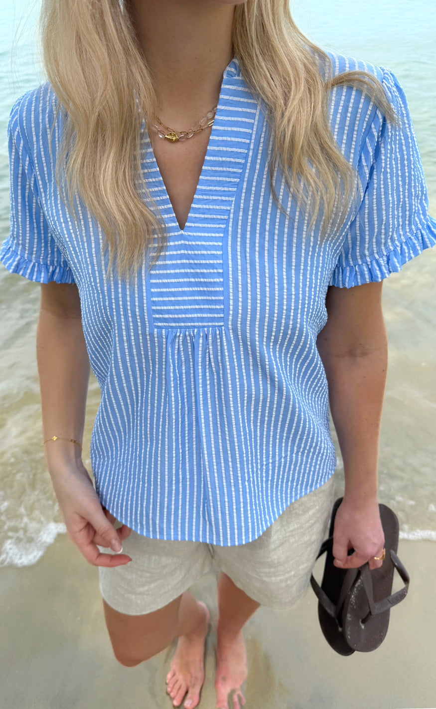 Say INA Copenhagen Topp - Winnie New - Blue Striped