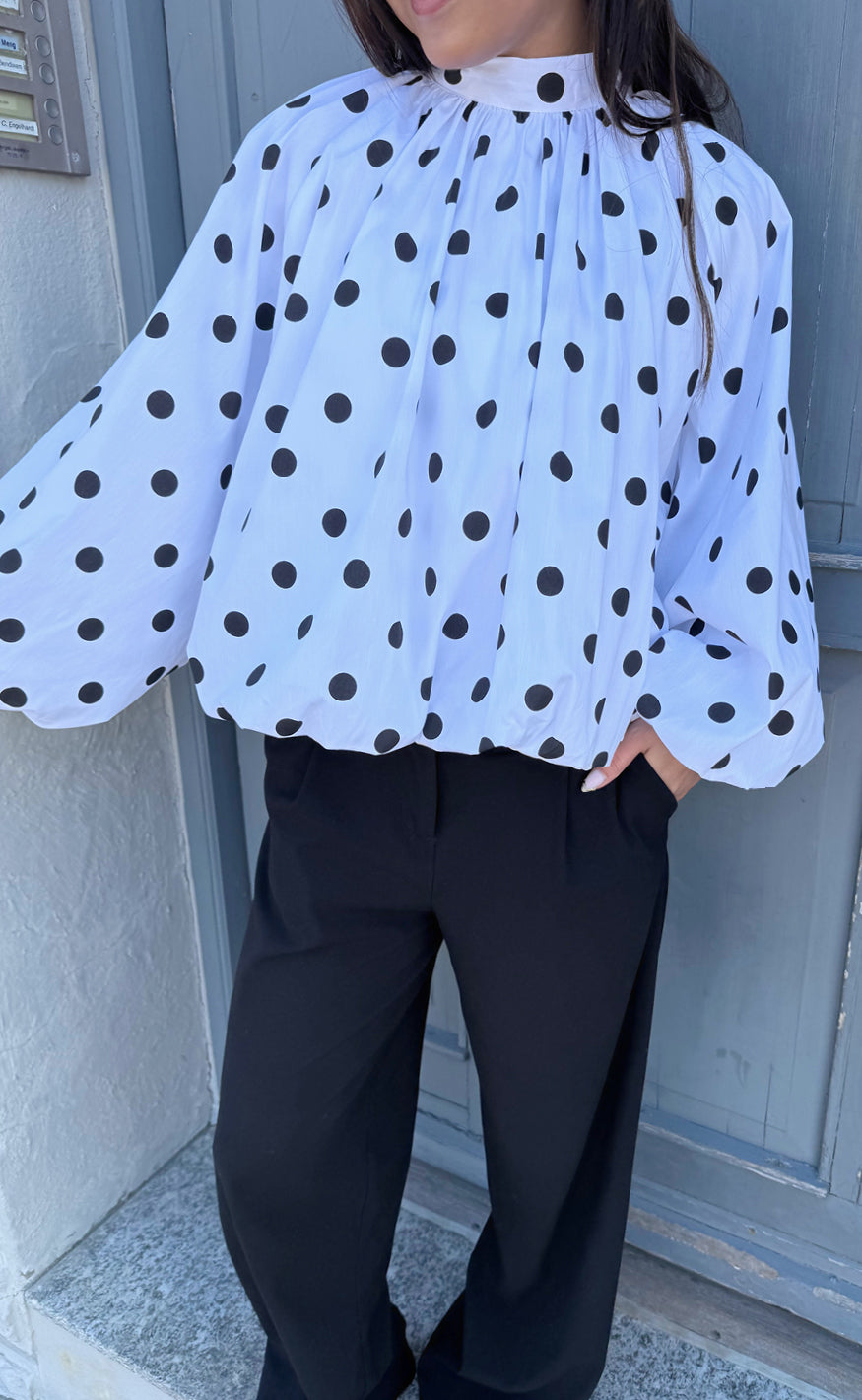 Say INA Copenhagen Bluse - Diana Dot - White W. Black Dots