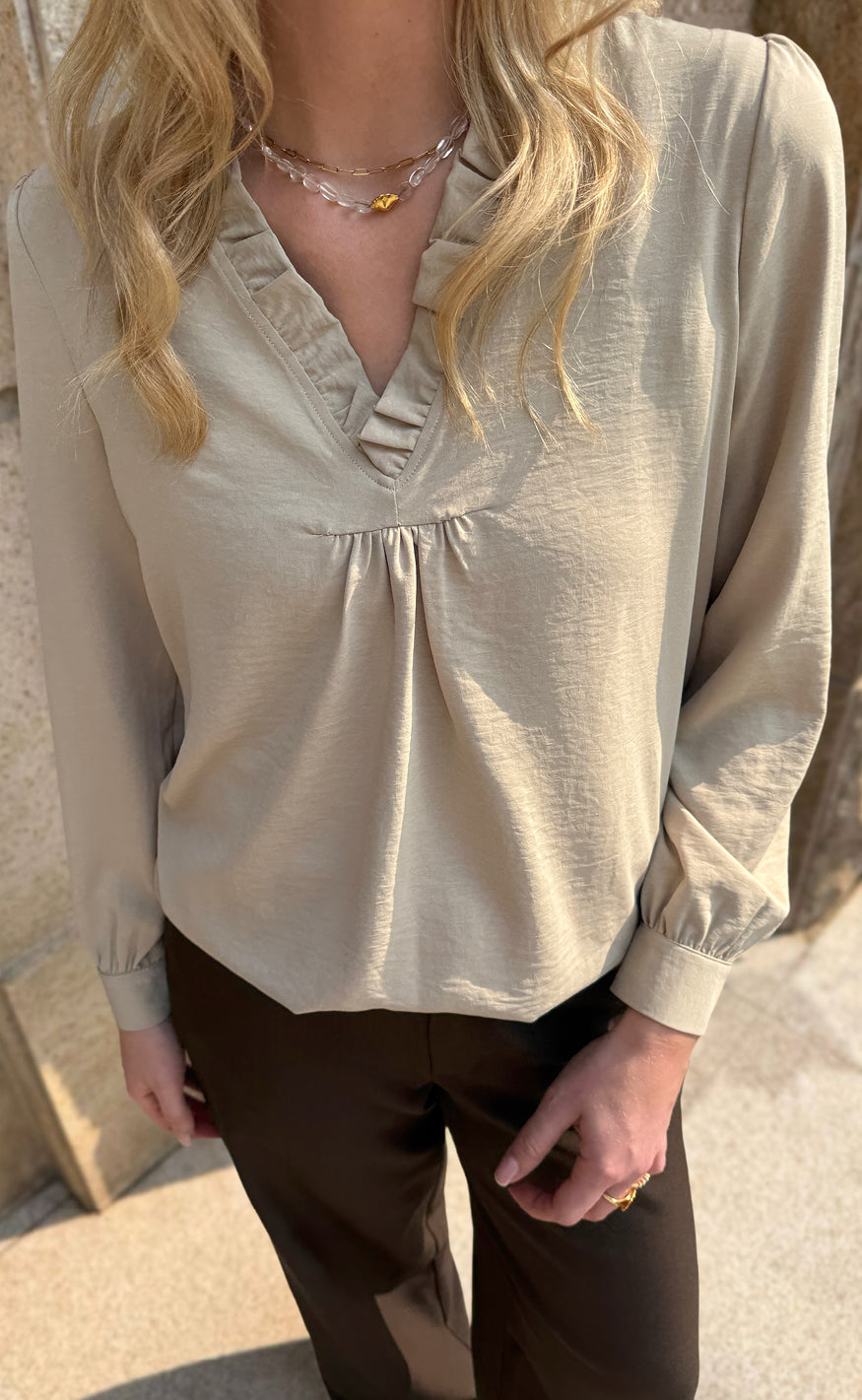 Say INA Copenhagen Bluse - Katiah - Beige