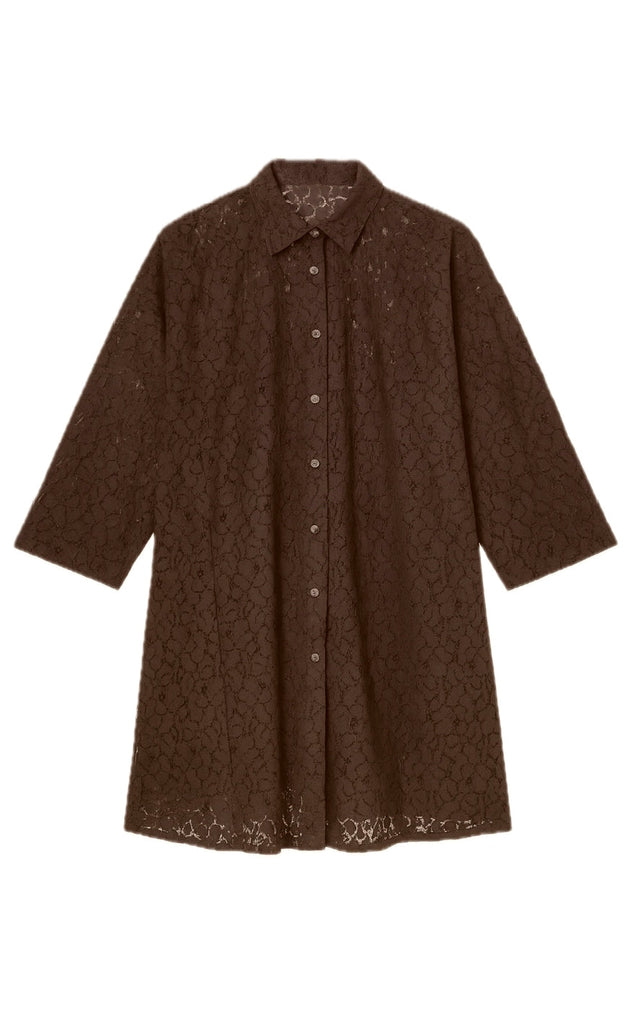 Say INA Copenhagen Kjole - Belle Lace - Dark Brown