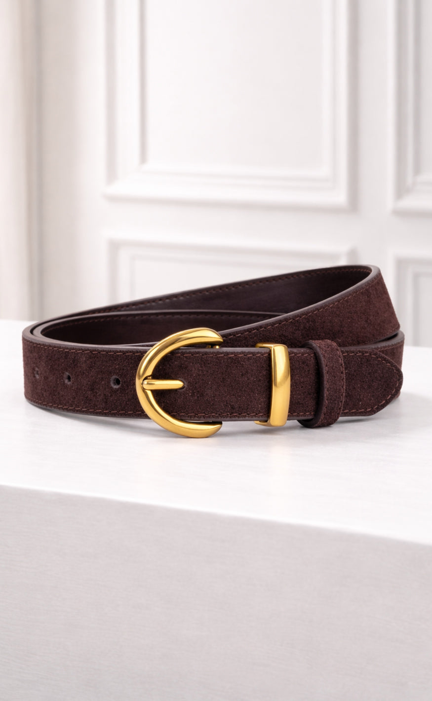 Say INA Copenhagen Belte - Carla Suede - Dark Brown Suede