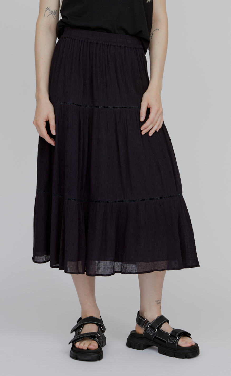 Basic Apparel Skjørt - Azela - Black