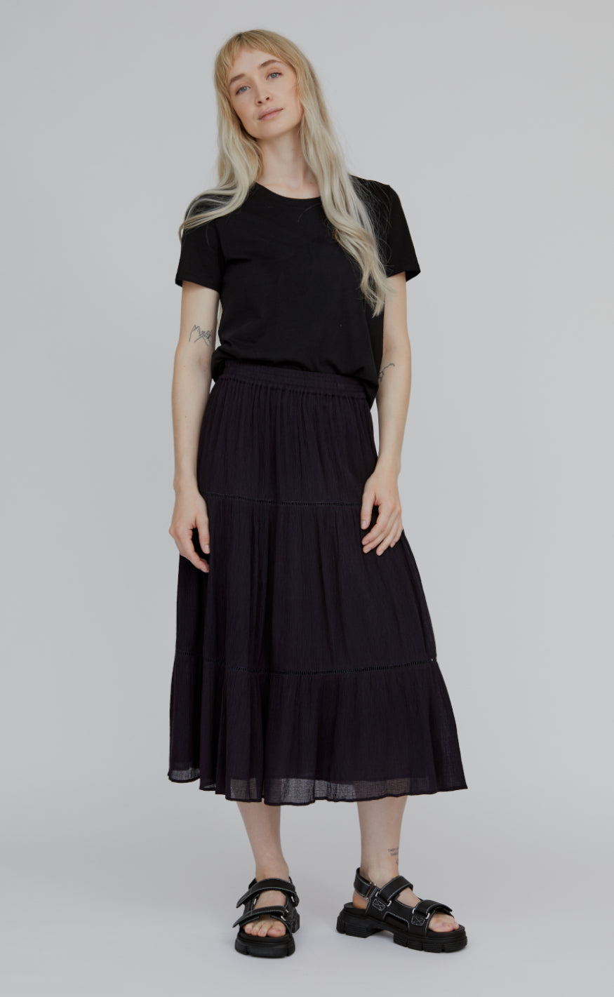 Basic Apparel Skjørt - Azela - Black