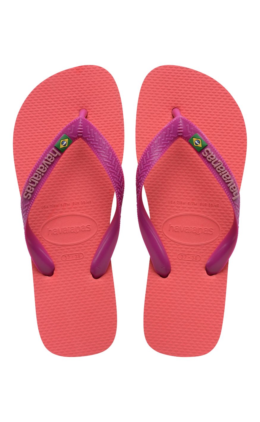 Havaianas Klipklappere - Brasil Logo - Coral Pink