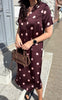 Say NA Copenhagen Kjole - Hella - Bordeaux W. Pink Dots