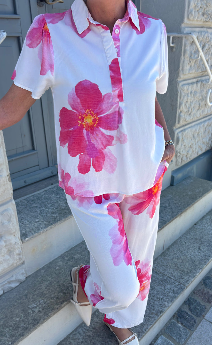 Say INA Copenhagen Skjorte - Katie Summer - Pink Flower