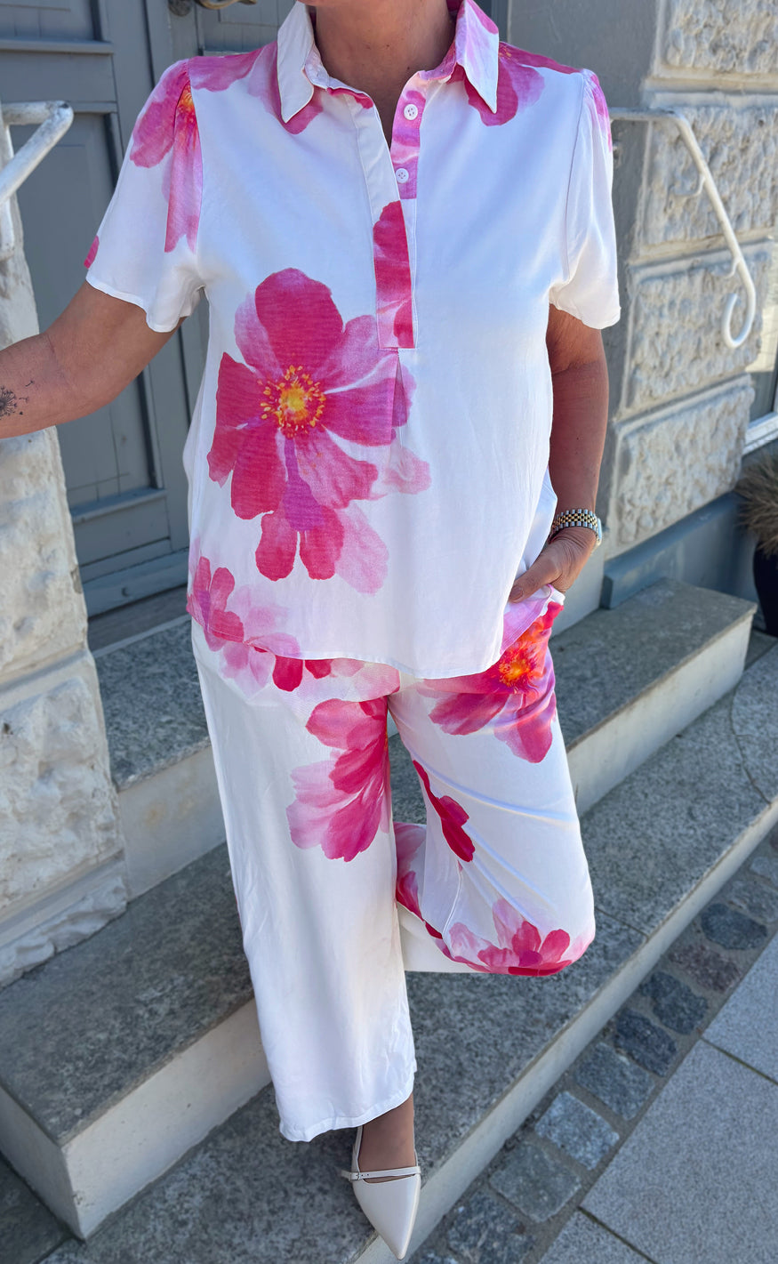 Say INA Copenhagen Skjorte - Katie Summer - Pink Flower