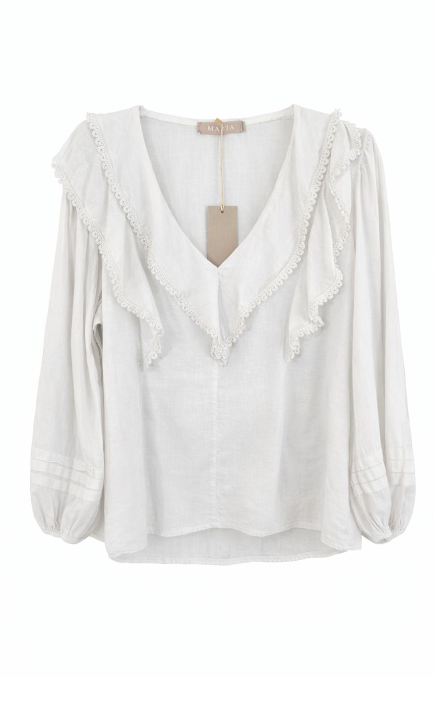 Marta Du Chateau Bluse - Rosamaria - White
