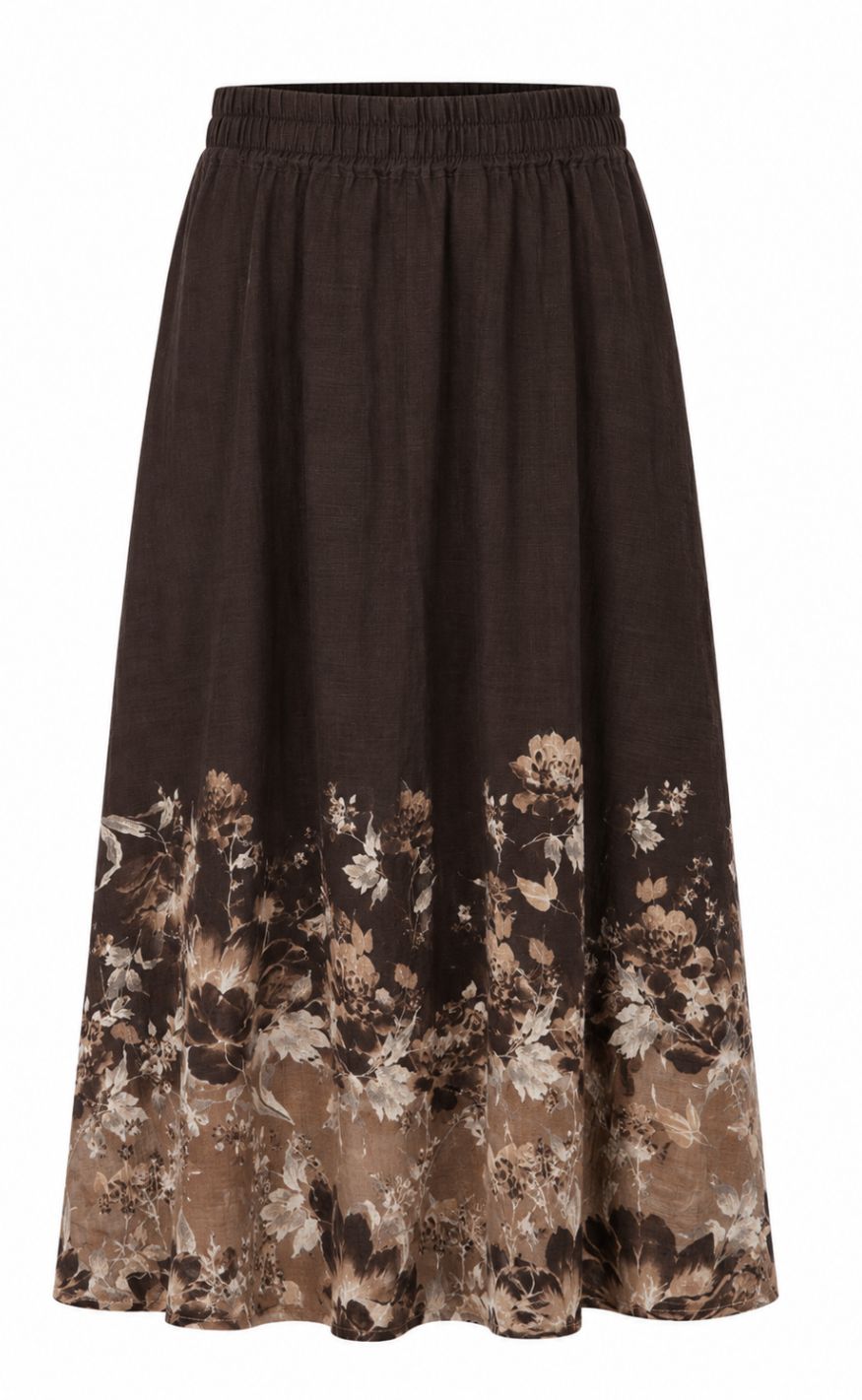 Say INA Copenhagen Skjørt - Carly - Brown w. Flower Print