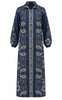 Say INA Copenhagen Kjole - Christel - Navy Blue w. Flower Paisley Print