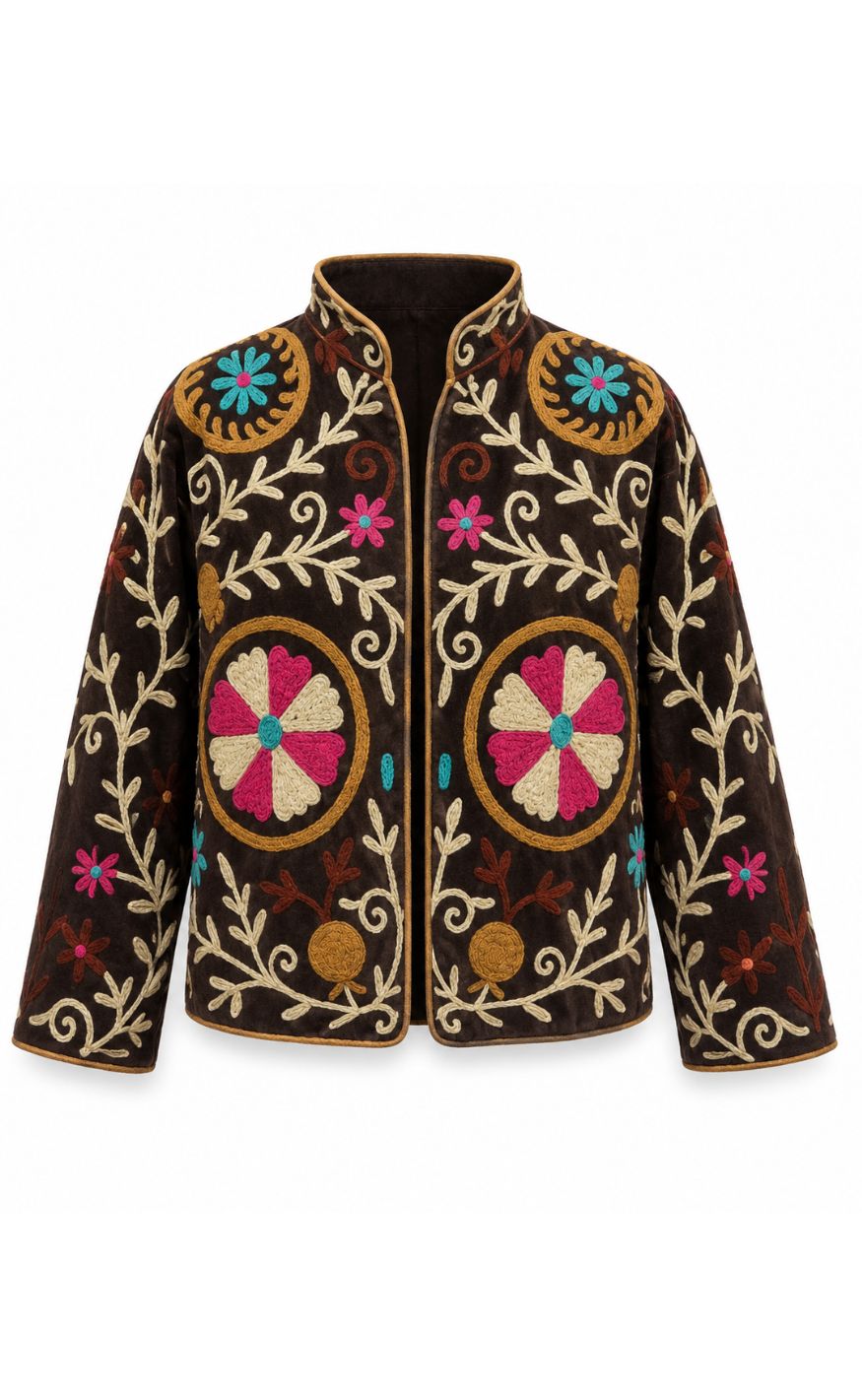 Say INA Copenhagen Jakke - Abella - Dark Brown W. Embroidery