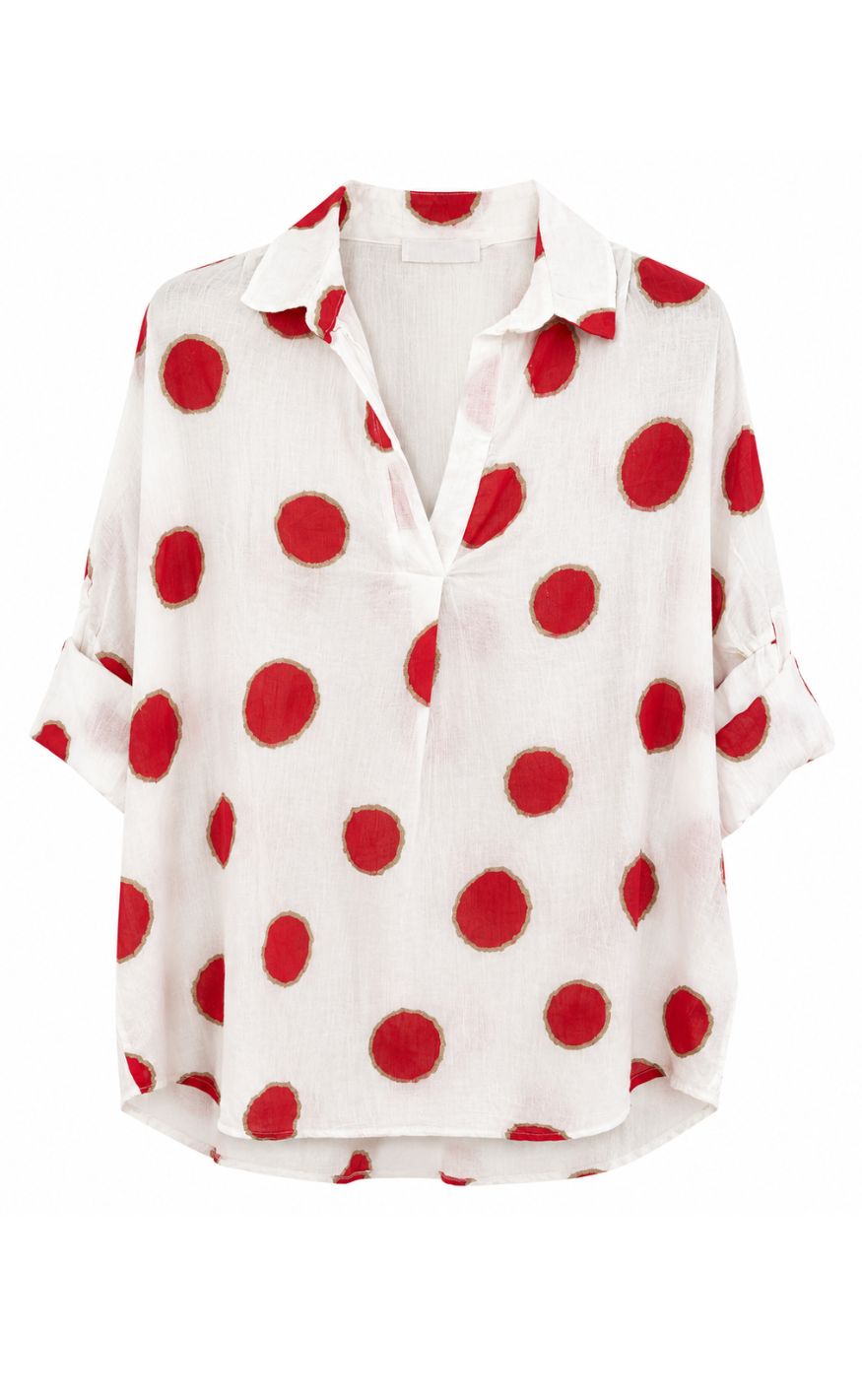 Marta Du Chateau Bluse - Riva - Red