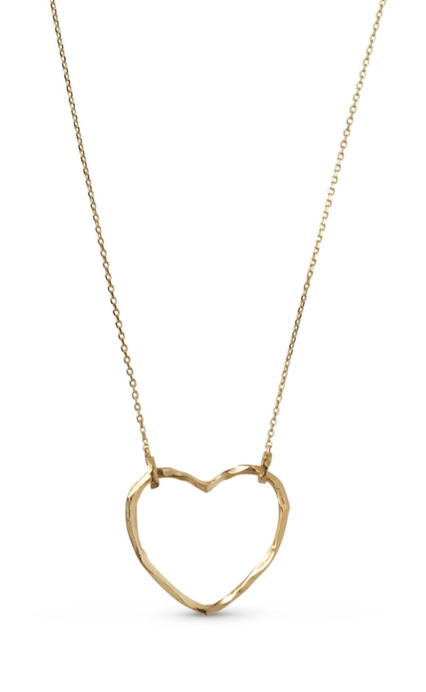 ENAMEL Copenhagen Halskjede - Organic Heart Chunky - Gold Colour