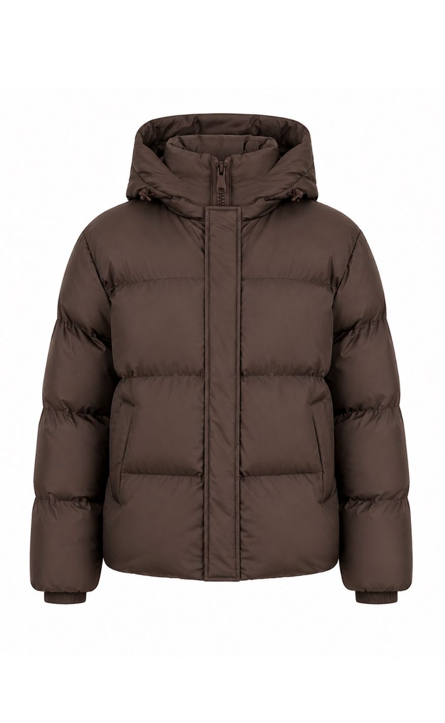 Say INA Copenhagen Jakke - Ella Puffer - Matte Dark Brown