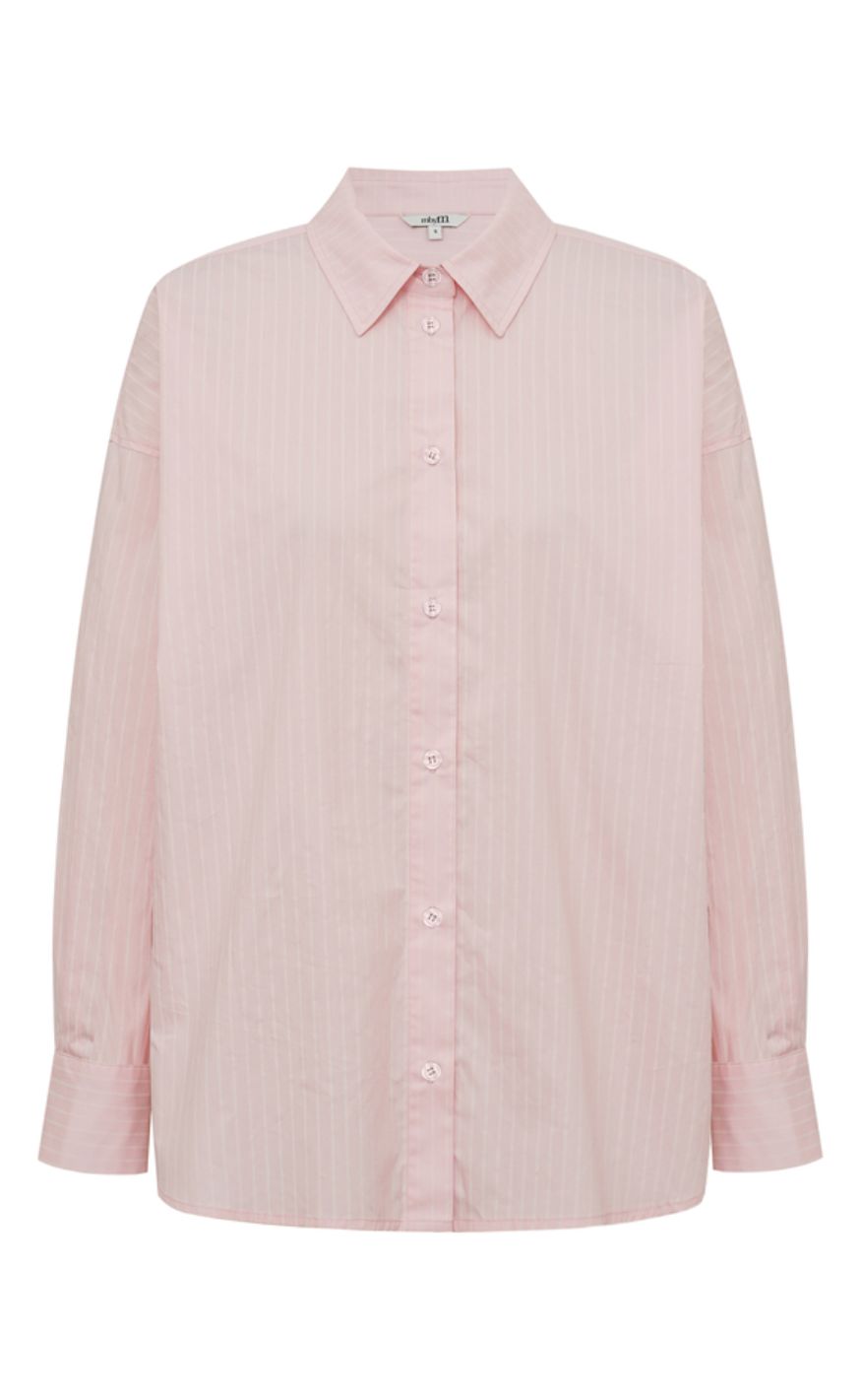 MbyM Skjorte - Brisa Boxy-M - Pale Pink Sugar Stripe