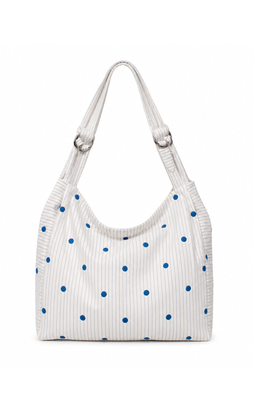 Say INA Copenhagen Veske - Carolina - Striped W. Blue Dots