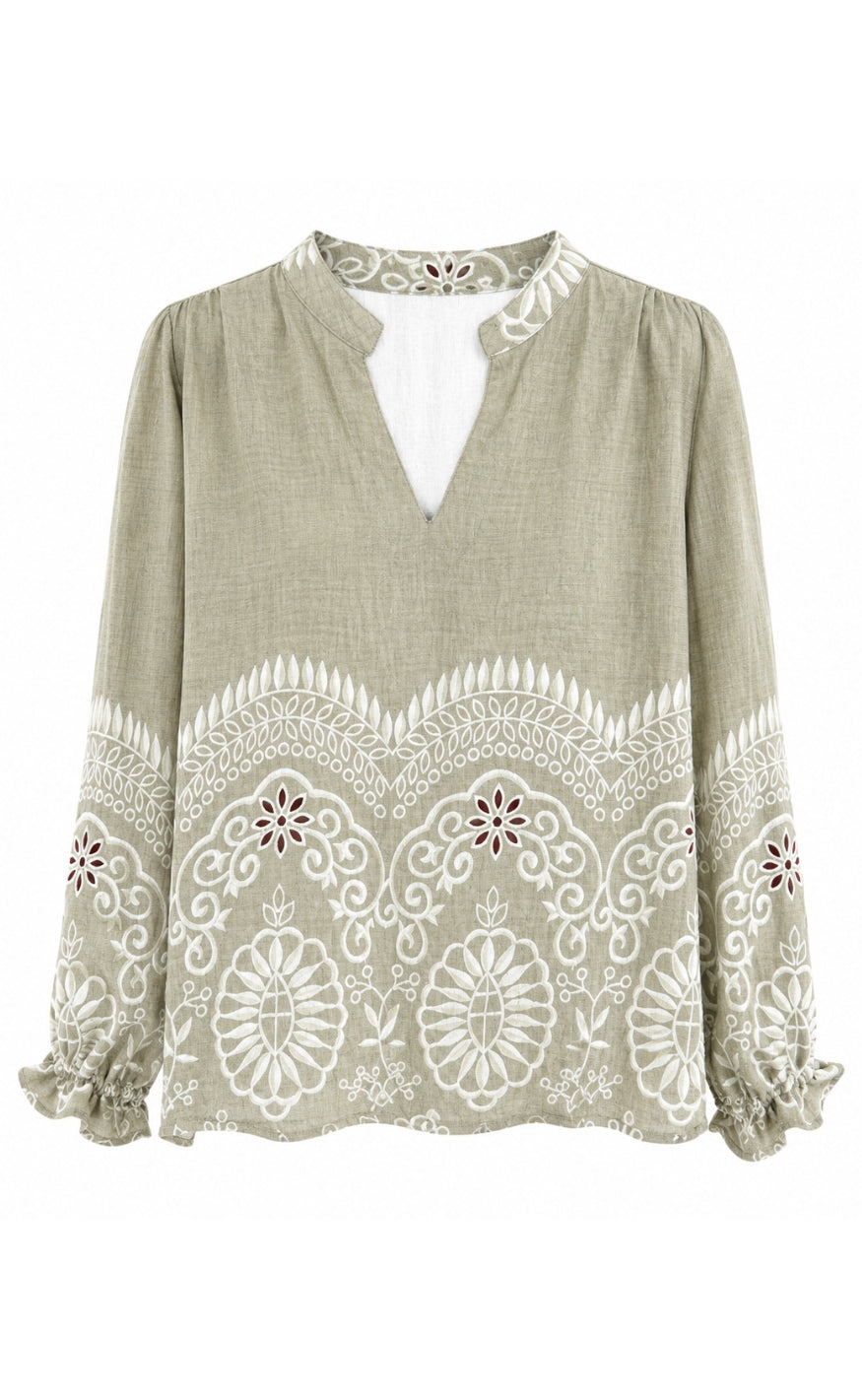 Marta Du Chateau Bluse - Linden - Originale1034tpb