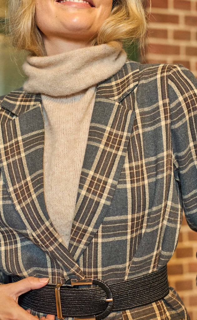 Black Colour Blazer - Nellie - Grey