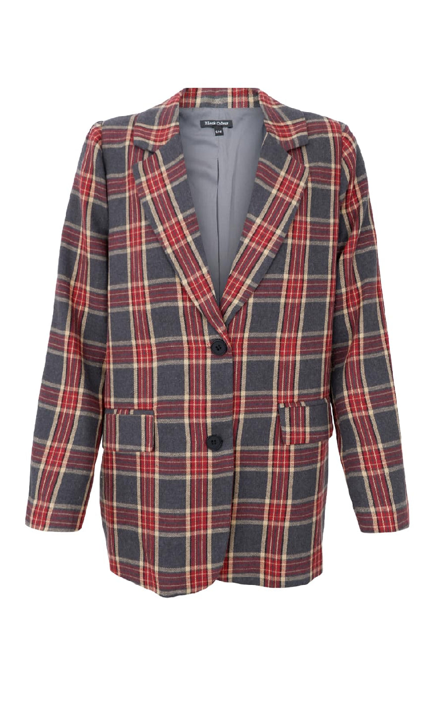 Black Colour Blazer - Nellie - Wine