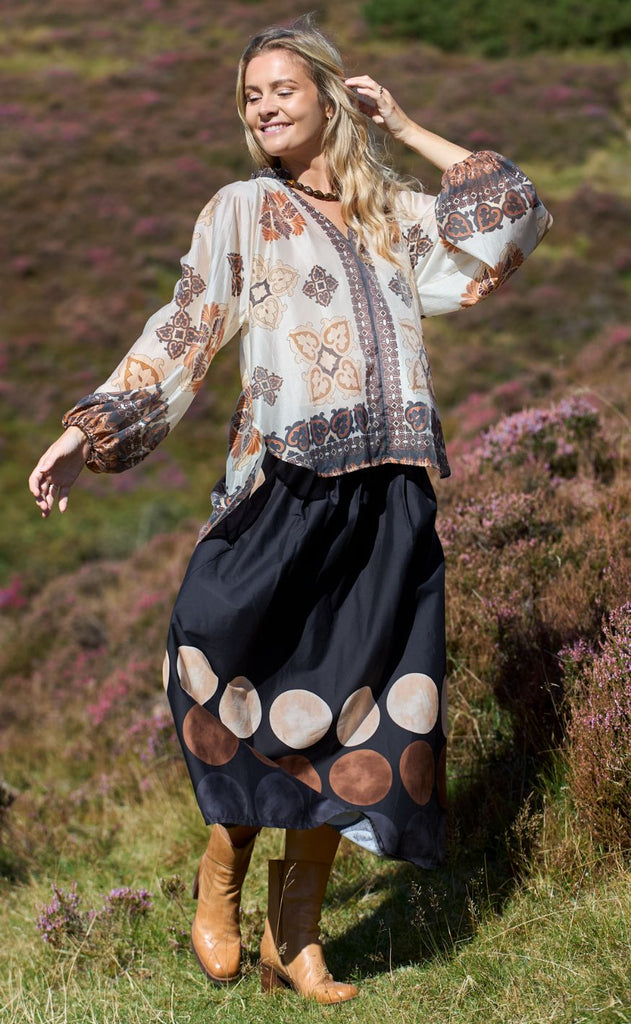 Black Colour Skjørt - Paria - Black