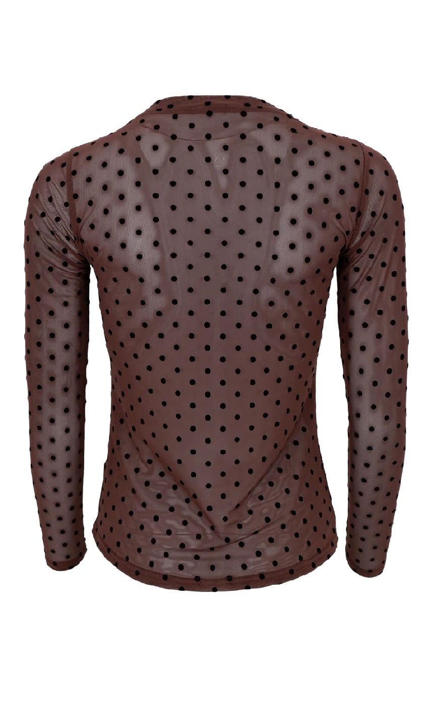Black Colour Bluse - Jennie - Coffee