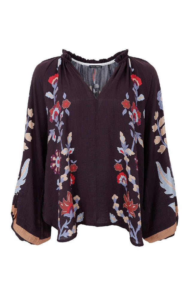 Black Colour Bluse - Marigold - Dk. Chocolate