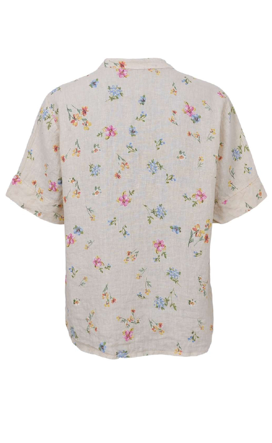 Black Colour Bluse - Melina - Flower