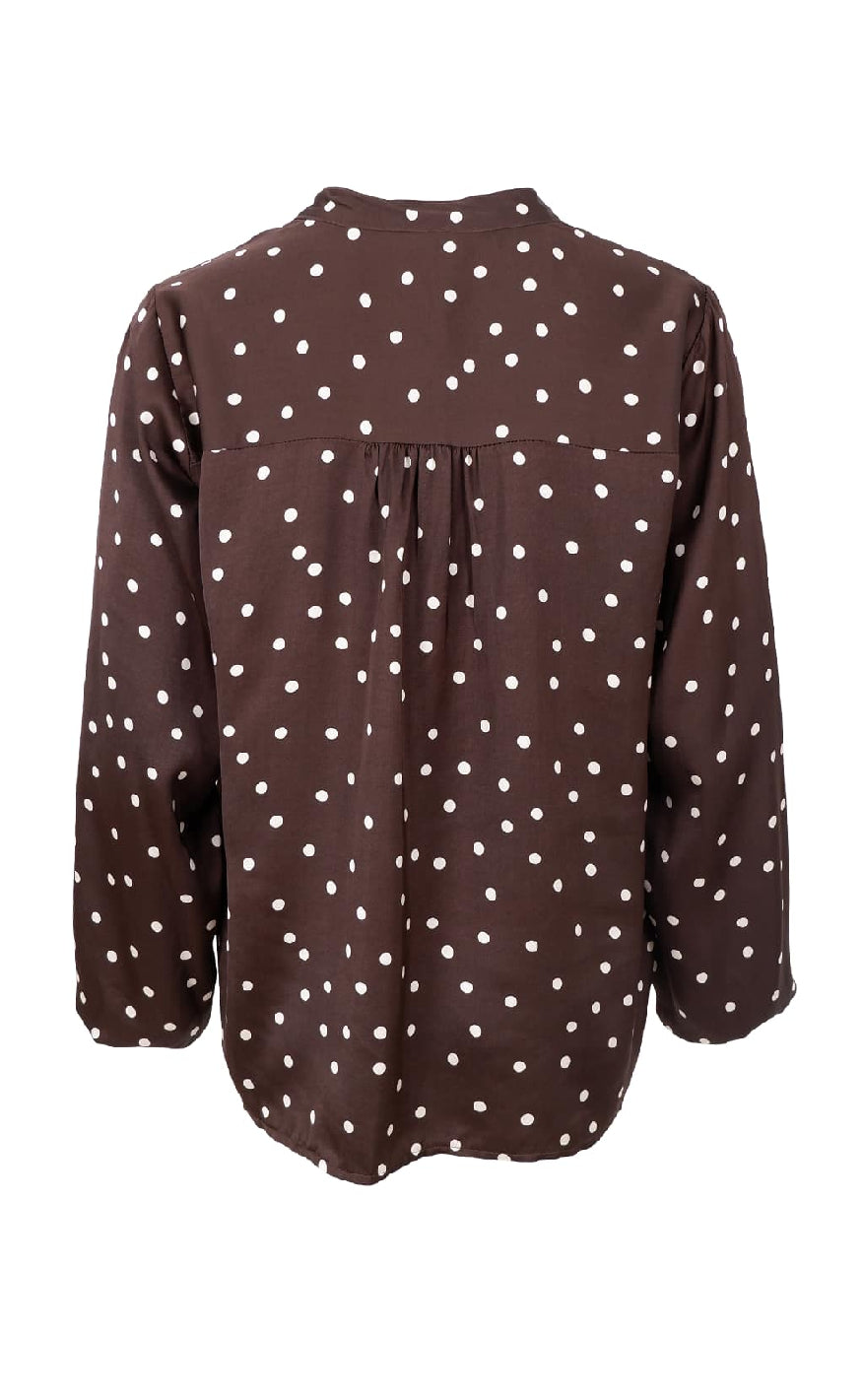 Black Colour Bluse - Valery - Coffee