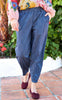 Black Colour Bukse - Ally Barrel - Navy