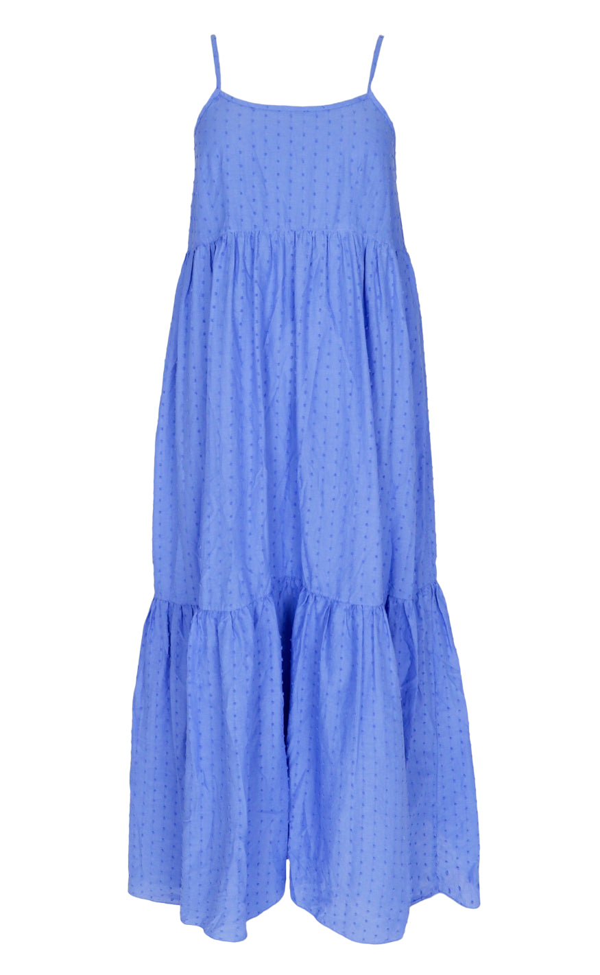 Black Colour Kjole - Dottie - Blue