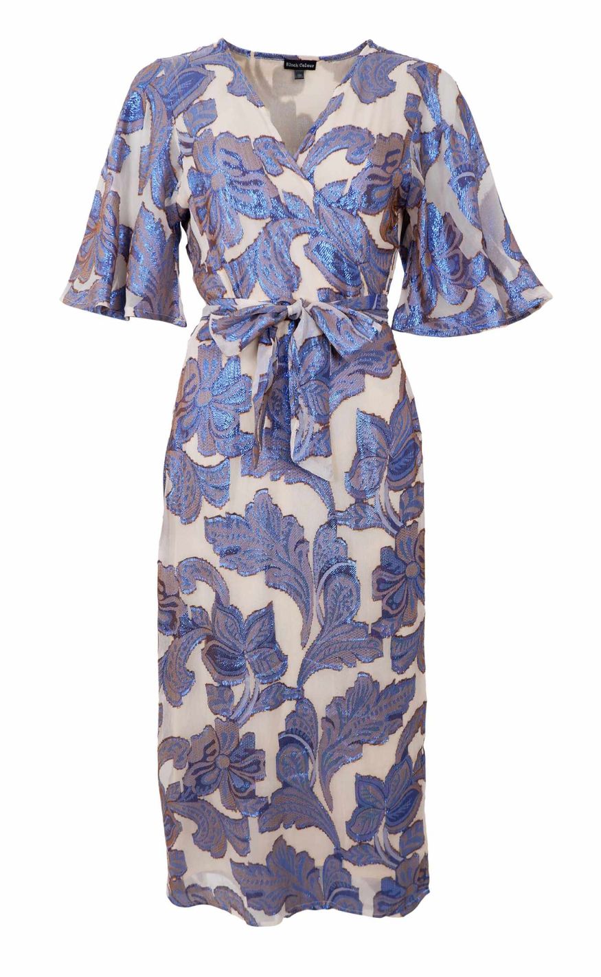 Black Colour Kjole - Kenzie Wrap - Blue