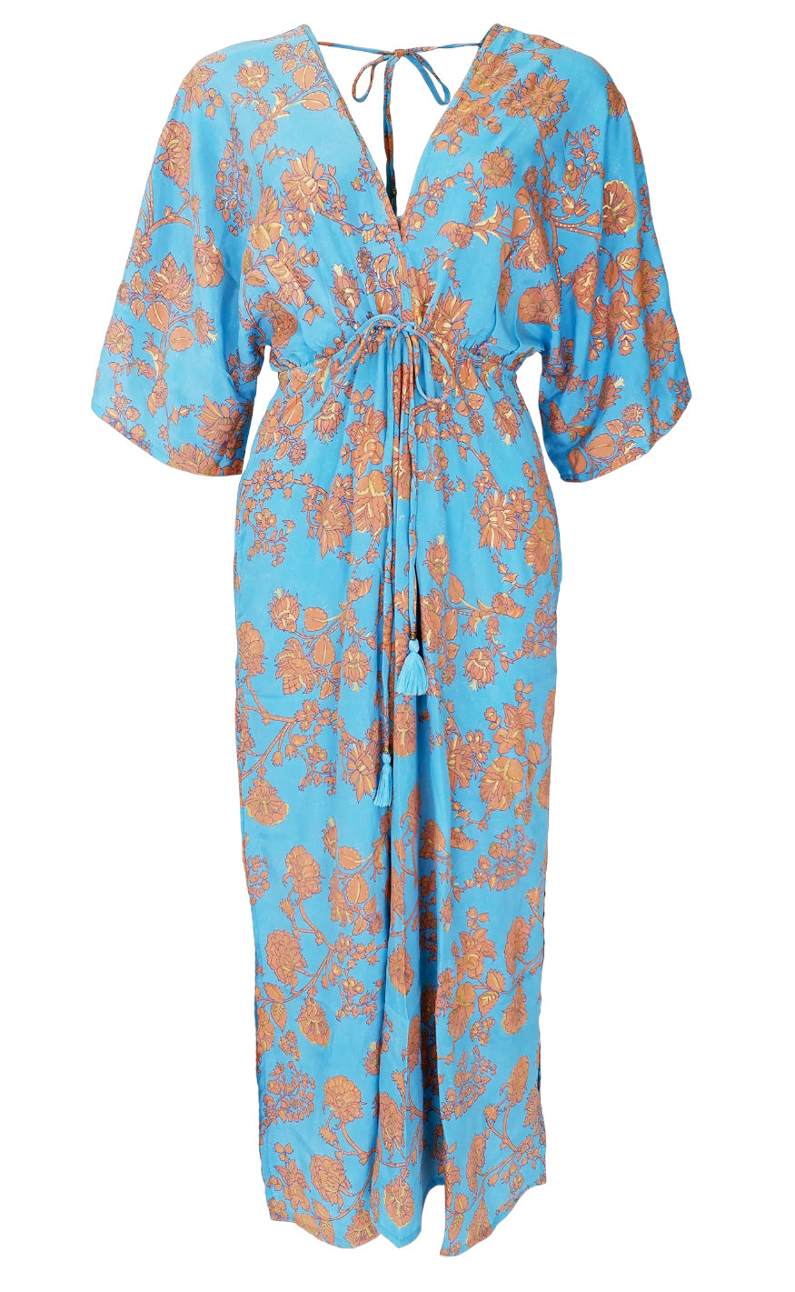 Black Colour Kjole - Luna Double V-Neck - Blue Lotus