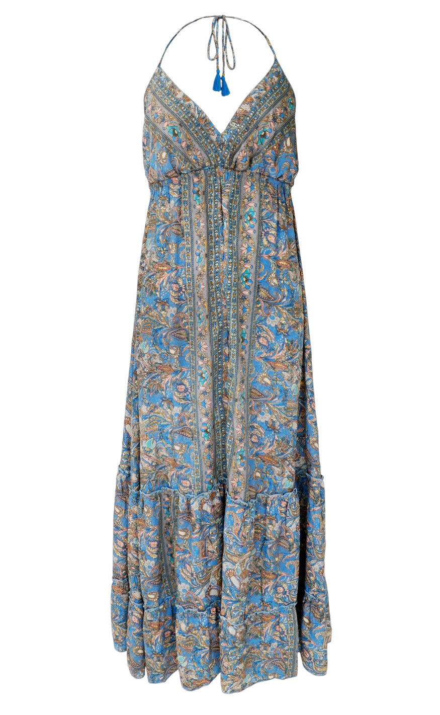 Black Colour Kjole - Luna Halterneck - Aqua Tropic