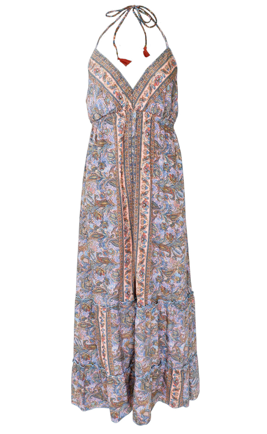 Black Colour Kjole - Luna Halterneck - Blush Tropic