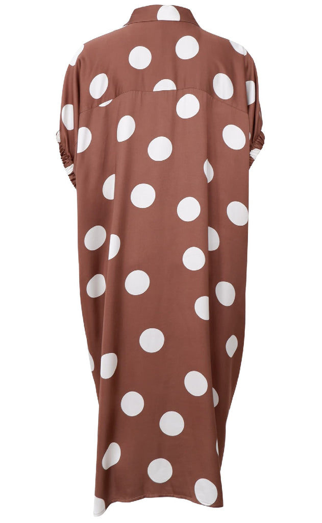 Black Colour Kjole - Mabel - Mocca Dot